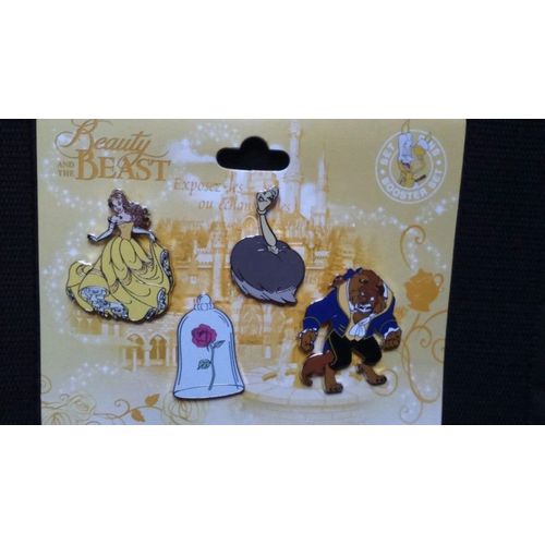 Set De 4 Pins Disney Disneyland Paris La Belle & La Bête