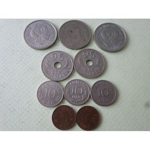 Lot 10 Pièces De Monnaie Danemark