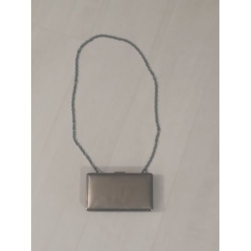 Pochette Marron mardoré rigide,Marque Mango,avec Chainette