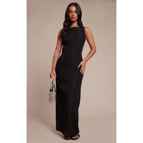 Petite Robe Longue Noire À Dos Rond, Noir