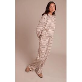 Pantalon Marron à Rayures - Taille 44 - Marque Mexx - Style Chic Et Moderne Pour Femme