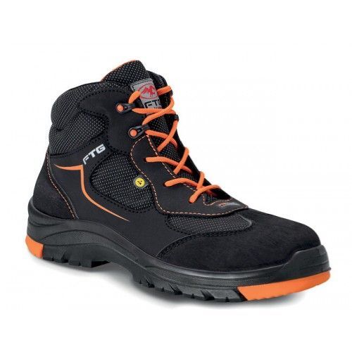Chaussures De Sécurité Hautes Uranus S3 Src Esd - Noir Et Orange - Taille 47 Ftg Safety Shoes