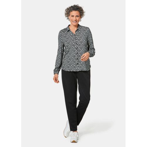 Chemisier En Jersey Extensible - Noir / Crème / À Motifs - Gr. 23 De Goldner Fashion