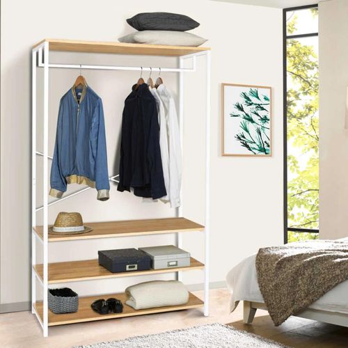 Dressing Large Detroit Design Industriel Bois Et Métal Blanc