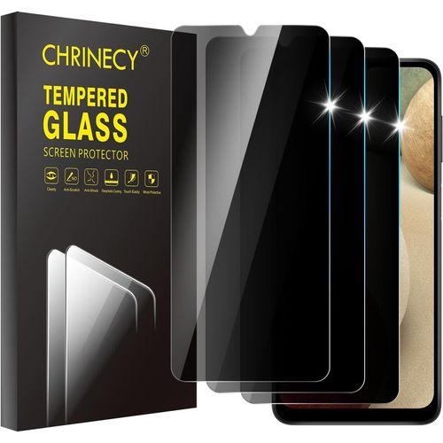 3 Pcs Protection Ecran Pour Samsung Galaxy A12/A13/A23/A03/A03s/A04/A32 5g, Privacy Film De Protection En Verre Trempé, Écran Anti-Rayures, Anti-Emprenites Digitales, Haute Définition, Sans Bulles