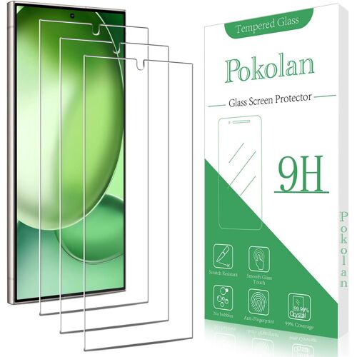 LOT DE 3 VERRE TREMPÉ POUR SAMSUNG GALAXY S25 ULTRA, FILM PROTECTION ÉCRAN ANTI EMPREINTE, ANTI RAYURES, SANS BULLES, DURETÉ 9H, HD VITRE PROTECTEUR