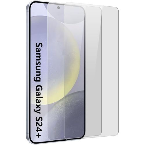 SJZG-Verre Trempé Écran Pour Samsung Galaxy S24+/S24 Plus [6,7 Pouces] [2 Pièces], Protection Écran, Vitre Protection, Film Protecteur Avec Lingettes Jetables