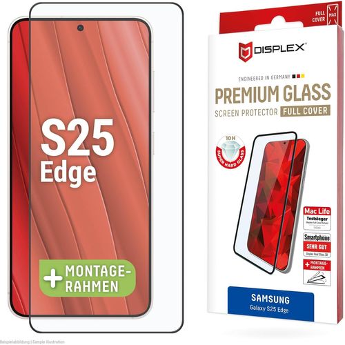 Verre De Protection Pour Samsung Galaxy S25 Edge Avec Cadre De Montage Écologique, Verre Trempé, Film De Protection Anti-Rayures Et Compatible Avec Les Coques (Real Glass Premium Anti Reflex)