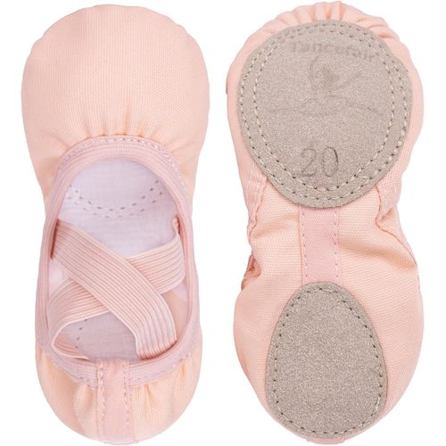 Chaussures De Ballet Pour Fille Chaussures De Danse Toile Ballerines Chaussons Split Semelle En Cuir Gymnastique Yoga Chaussures Pour Enfants Et Filles