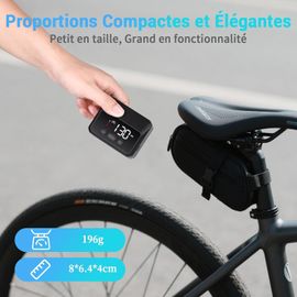 Subzonal-Mini Compresseur Velo, 130 Psi Mini Pompe Velo Electrique Avec Manomètre, Arrêt Automatique, Gonfleur Electrique Velo Pour Vélo De Route, Vtt, Vélo Électrique Et Urbain