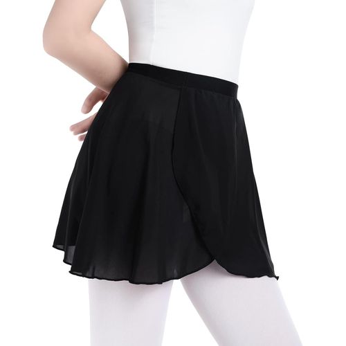 Cauc-Jupe De Danse Classique En Mousseline De Soie Jupes Portefeuille Ballet Avec Ceinture Elastique Pour Filles Femmes Adultes