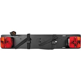 Subzonal-640271 Kit De Signalisation Porte-Vélo Et Remorque ¿ Plaque Abs 0,75 M Avec Feux 4 Fonctions ¿ Support De Plaque Avec Sangles ¿ Câble 1,5 M ¿ Conforme Normes Ece