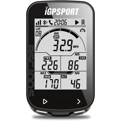 Asfasfq-Bsc100s Compteur Vélo, Gps Vélo, 40 Données Sportives Ordinateur De 40h Autonomie De Batterie Écran De 2,6'' Soutien Ble5.0 & Ant+/Ipx7