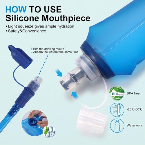 Asfasfq-Gilet Hydratation Running Femme+2l Sacs D'hydratation+500ml Pliant Gourde Running, Sac Hydratation Running Très Léger Et Idéal Pour Le Trekking, La Randonnée Ou Le Vélo !