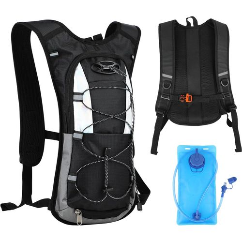 JGD-Hydration Backpack Waterproof Breathable Outdoor Sports Backpack with 2L Hydration Bladder for Cycling Camping Fitness Climbing Hiking Hydration Bag 380g for Men and Women
