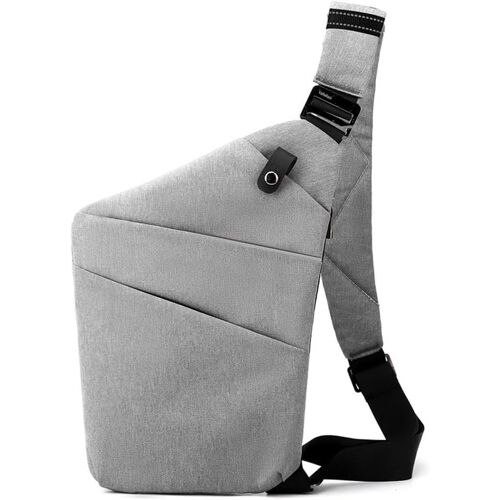 acdsgd-Sac de poitrine pour hommes/femmes, sac à bandoulière de voyage léger et multifonctionnel, rangement scientifique pour l'extérieur, la mode, les loisirs, les affaires, sac à bandoulière gauche