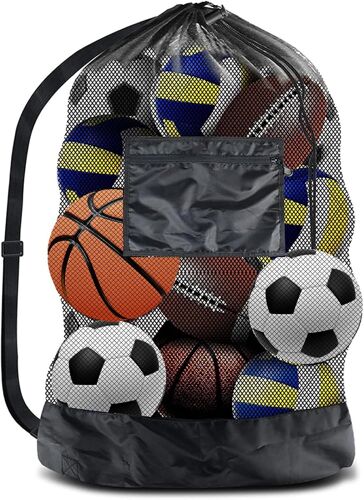 Acdsgd-Sac De Football Extra Large Avec Cordon De Serrage En Maille Pour Ballons, Sac D'équipement D'entraînement Robuste Avec Bandoulière Pour Équipement D'entraînement De Rugby, Volley-Ball,