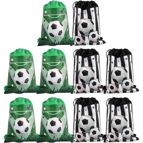 acdsgd-12 Pcs Sacs à Cordon de Fête de Football Cordon, Sacs de Fête de Football, Sac de Cadeaux Football, Sacs à Cordon de Sport pour Enfants, Sac à Dos Enfant, Football Enfant Cadeau, 34x27cm