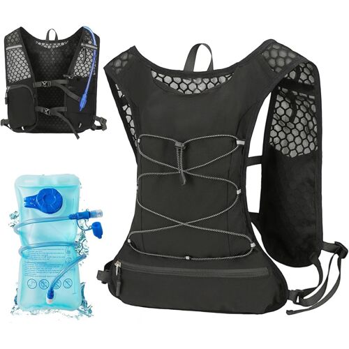 Acdsgd-Gilet D'hydratation De Course 5 L Avec Poche D'eau De 2 L, Sac À Dos Léger Et Fonctionnel Pour Homme Et Femme Pour Jogging, Course, Marathon, Cyclisme, Randonnée