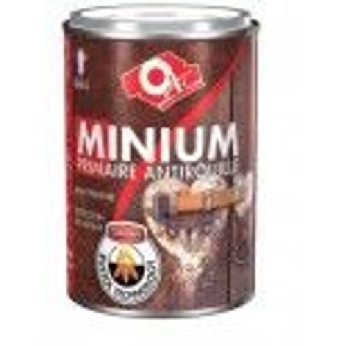 Peinture minium primaire sous couche antirouille anticorrosion métaux ferreux 0.25L OXI