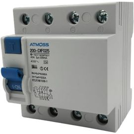 KUIU-Interrupteur Différentiel Type A Fi Super Immunisé Si, 300 Ma, 4P, 40 A, 6Ka | Type A 6Ka | 230V Ac 50Hz | 300 Ma | 72Mm X 66Mm X 83Mm |