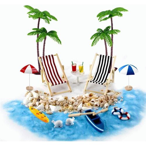 MEVRONISSHOP-Kit de décoration Miniature Style Plage pour Maison de poupée