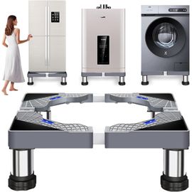 Support De Machine À Laver, Réglable, En Acier Inoxydable, Hauteur 17-20 Cm, Largeur Réglable 40-60 Cm, Pour Réfrigérateur, Machine À Laver, Sèche-Linge, Congélateur