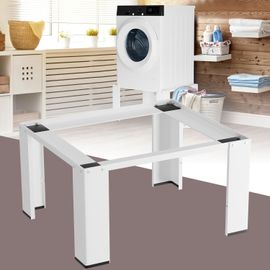 Support Pour Machine À Laver, 63 X 54 X 32 Cm, Socle Pour Machines À Laver Et Sèche-Linge, Avec Rembourrage En Caoutchouc Amortissant Le Bruit, Pour Machines À Laver Et Sèche-Linge, Version