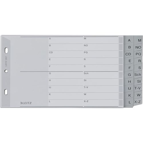 Intercalaires A5 Touches A-Z (Séparation A-L Et M-Z), 20 Feuilles, Extra-Large, Gris, Onglets Renforcés En Plastique Résistant Avec Table Des Matières