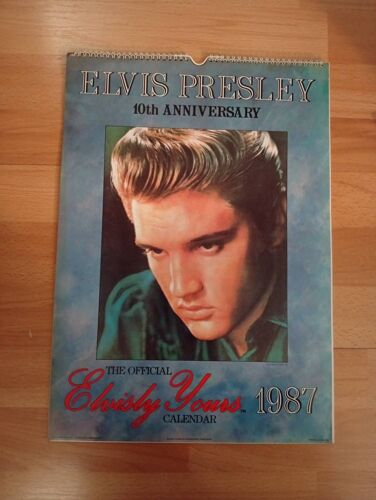 The Official Elvisly Yours 1987 Calendar / Calendrier : Elvis Presley 10th Anniversary ( Elvisly Yours, England, 1986 )