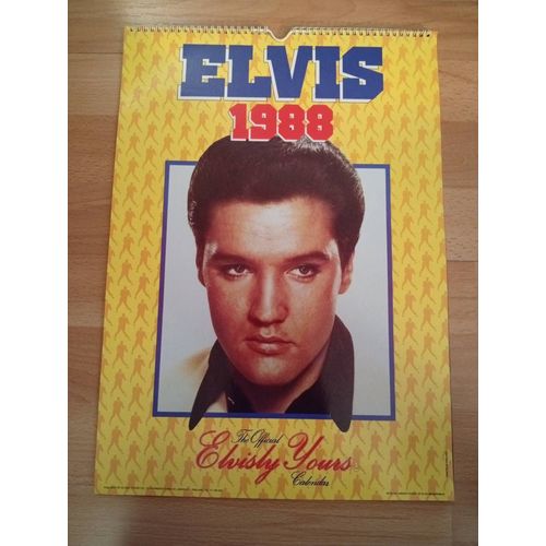 Elvis Presley 1988 : The Official Elvisly Yours Calendar / Calendrier ( Elvisly Yours Ltd, England, 1987 )