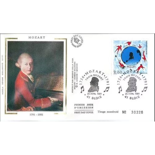 France 1991, Très Belle Enveloppe 1er Jour, Timbre Yvert 2695 - Bicentenaire De La Mort De W. A. Mozart -