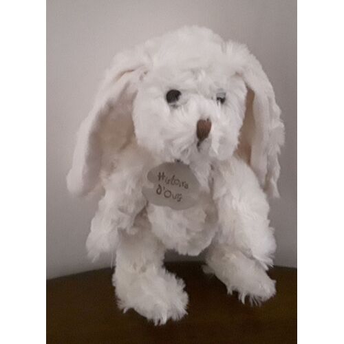 Doudou Peluche Lapin - Histoire D'ours - Ivoire Articulé