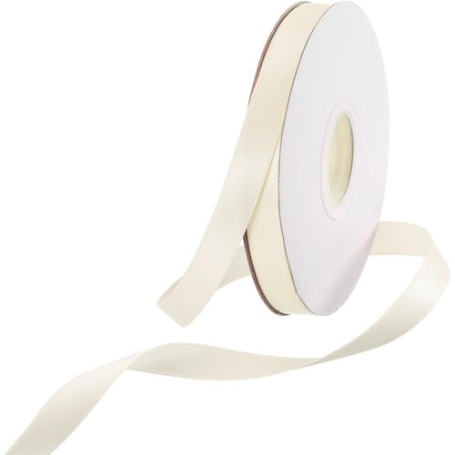 Ruban En Satin Épais Double Face En Gros-Grain De Soie De 25 Yards/75pieds,[Pour Emballage Cadeau,N?Uds Pour Cheveux,Mariage,Gâteau,Fleur] - 3/8""(1cm)/Blanc Crème
