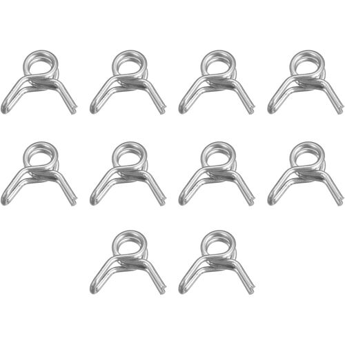 Kalanka-Collier Serrage Tuyau Double Fil Ressort, 10pcs 304 Acier Inox 4mm Apte Interne Diamètre 4.5mm-4.8mm Od Tuyau Carburant Conduite Silicone Tube Ressort Clips