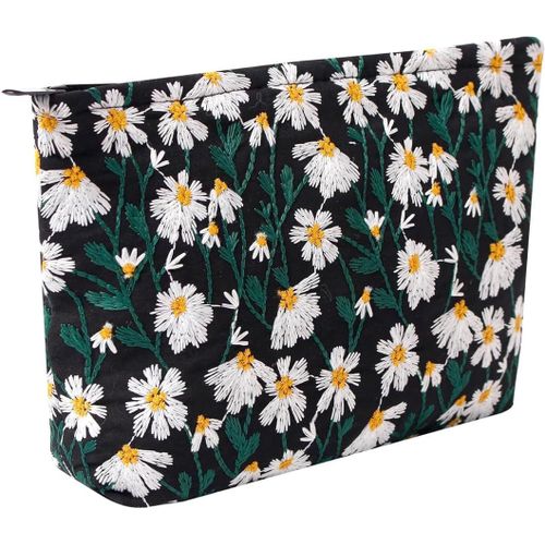 Pochette Maquillage, Trousse De Toilette Voyage, Cosmétiques À Glissière Portable, Sac De Organiseur Cosmétique Femme, Pour Port Quotidien, Stockage (B)