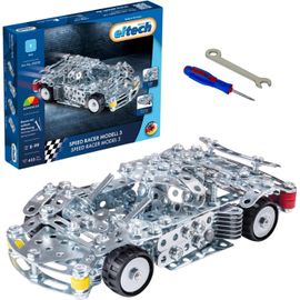 00232 Speed Racer Model 3 Kit De Construction En Métal, 435 Pièces, Jouet Éducatif, Voiture De Course, Env. 18 Cm, Jouet De Construction Pour Enfants À Partir De 8 Ans