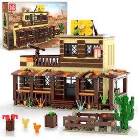 Wild West ¿ Ensemble De Briques De Construction D'Architecture Modulaire Pour Adultes, Idées De Décoration De Maison, Bureau, Chambre, Cadeaux Pour Enfants, Filles, Garçons De 8 Ans Et Plus