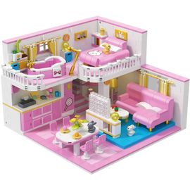 Bloc De Construction, Kit De Mini-Blocs Friends House, Ensemble De Blocs De Maison Modulaire De Dessin Animé, Jouet Éducatif Cadeau Pour Adolescents Enfants De 8 Ans Et Plus, 1096 Pièces