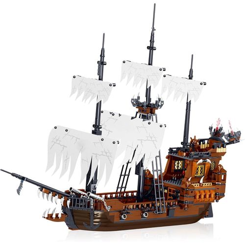 Toy Bloc De Construction Jouet, Kit De Modèle De Brique De Taille Standard De Bateau Pirate, Construction De Bateau Créative, Cadeau De Noël Pour Les Adolescents Enfants 8+, 1182 Pièces