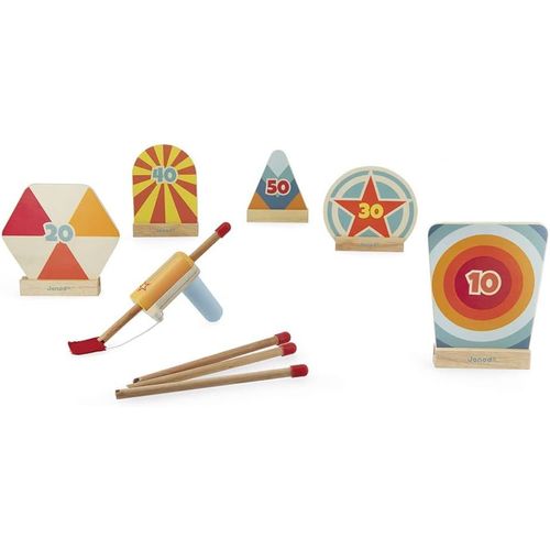Stand De Tir - 4 Flèches Et 5 Cibles Incluses- Jeu De Plein Air - Adresse Et Motricité - Certifié Fsc - Dès 5 Ans, J03173