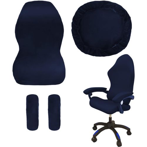 Sjzg-Housses De Chaise De Gaming Lot De 4,Nsemble Housse Fauteuil Gamer Avec Housses D'accoudoirs/Couvertures De Dossier De Chaise/Housse De Siège De Chaise,Convient Aux Chaises De Jeu (Bleu)