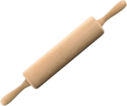Ulteronixshop-31540 Rouleau Patisserie En Bois, Rouleau À Pâtisserie, Accessoires Cuisine, Ustensiles De Cuisine Patisserie, Rouleau À Patisserie, Bois, Métal, 44,5 X 6 X 6 Cm