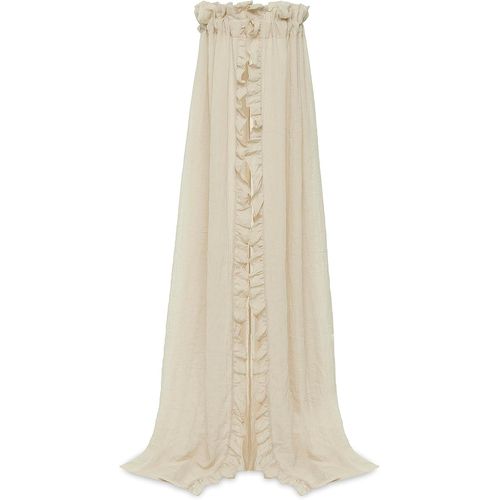 Kalanka-Ciel De Lit Vintage Ruffle Nougat - Hauteur 155 Cm - Baldaquin Pour Chambre D'enfant - Beige