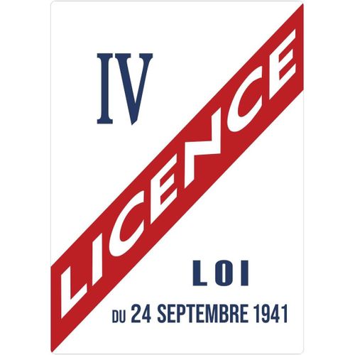 SJZG-Autocollant Vinyl Porte Bar Restaurant Pub Boisson Licence Iv 4 Signalétique Plaque Panneau - H21 X L15 Cm