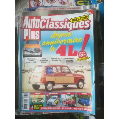 Auto Plus Classiques Hors Serie 31 Renault 4 Super,Gtl,Fourgonnette,Plein Air,Export,F4,Acadiane,Tl Savane,R4 Limousine,Citroen 2cv Limousine,Renault 4 Jp4,Sixties,2cv6 Special