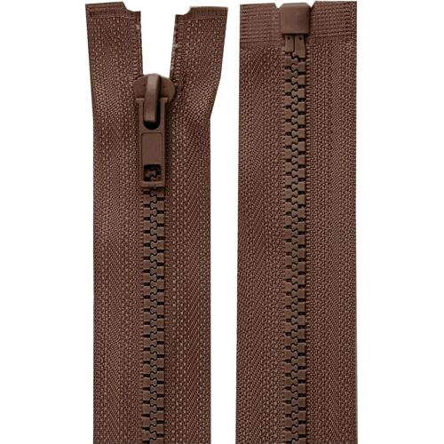 Cyclingcolors 2x Fermeture Éclair N°5 70 Cm Tirette Curseur Polyester Extrémité Ouverte Maille Glissière Vêtement, Chocolat