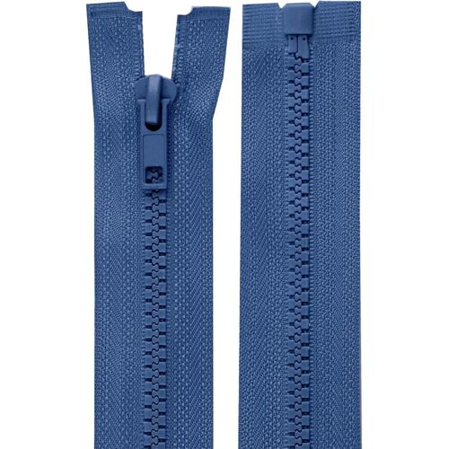 Cyclingcolors 2x Fermeture Éclair N°5 70 Cm Tirette Curseur Polyester Extrémité Ouverte Maille Glissière Vêtement, Bleu Jeans