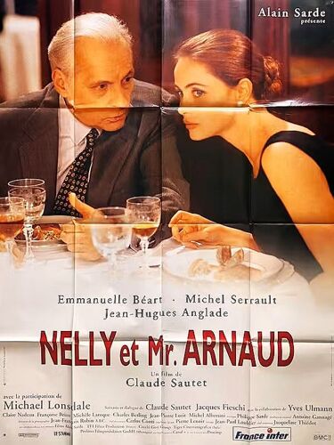 Nelly Et Mr.Armaud - Affiche Originale Cinéma Pliée - 120 X 160 Cm - (Affichée Aux Coins) - De Claude Sautet - 1995 - Emmanuelle Béart - Michel Serrault - Jean-Hugues Anglade