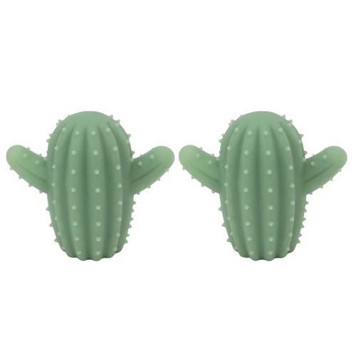 Boule à lessive réutilisable en PVC en forme de Cactus, 2 pièces, pour Machine à laver, boules adoucissantes pour le nettoyage des vêtements